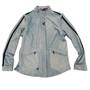 Women’s Jacket by Jamie Sadock size Medium Aqua Blue Super Soft